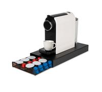 Avilia - Porta Capsule 2 in 1 con Base per Macchina da Caffè, Struttura in Metallo Verniciato, Cassetto Estraibile, Salvaspazio per Casa e Ufficio, Compatibile con le Capsule più rinomate