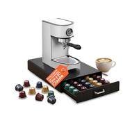 Avilia - Porta Capsule Caffè con Cassetto Estraibile e 5 Scomparti Capienti per 50 Capsule Ø38 mm, Design Salvaspazio per Piano Cucina o Ufficio, Facile da Pulire e Pronto all’Uso