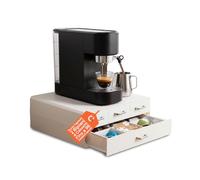 Avilia - Porta Cialde Caffè a 4 Cassetti Capienti con Manici Ergonomici, Organizer Cucina Salvaspazio per Capsule e Cialde, Facile da Pulire e Ideale per Coffee Station Elegante