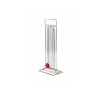 Avilia Portacapsule Design Rettangolare, con Base Stabile e Antiscivolo per 36 Capsule - Organizzatore per Cucina Lavabile in Lavastoviglie, Metallo Cromato 10x15x37cm