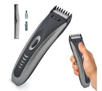 Avilia Rasoio Elettrico Ricaricabile 3 in 1 - Ideale come Tagliacapelli, Regolabarba e per Rifinitura, con Lama in Acciaio Inossidabile e Pettine Regolabile, 3W, 4x16x4cm