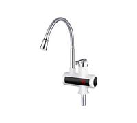 Avilia Rubinetto Elettrico - Termorubinetto con Bocchetta Flessibile, 2 Temperature, Display LED, Acqua Calda in Poco Tempo, in Acciaio Inox, 3600W