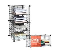 Avilia - Scaffale a Rete in Ferro 4 Ripiani Salvaspazio per Cucina, Bagno e Ufficio, Design Modulare e Facile da Montare