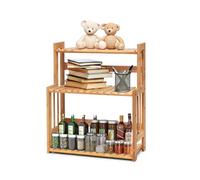 Avilia Scaffale Bagno Bambù 3 Ripiani 42x18x53cm - Organizer Multiuso Salvaspazio, Capacità 20kg - Scaffale Stabile ed Ecologico, Facile da Montare - per Bagno, Cucina o Ufficio