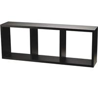 Avilia Scaffale con 3 Ripiani | Mensola da Muro | Mensola a 3 Scomparti | Mensola per Studio | Mensola per Libri | Scaffale da Muro | Scaffale da Ufficio | Mensola da Soggiorno 80x30x15cm, Nero