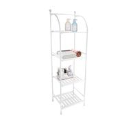 Avilia Scaffale Metallico Salvaspazio 4 Ripiani - Ideale per Bagno, Cucina, Salotto e Ufficio, Design Elegante Nero, Organizzazione Efficace e Versatile, 33x27x116cm