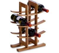 Avilia Scaffale Porta Bottiglie | Porta Bottiglie di Vino | Porta Bottiglie in Bambù | Cantinetta in Legno per 12 Bottiglie | Cantinetta in Bambù per 12 Bottiglie di Vino 30x16x42cm