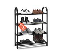 Avilia - Scarpiera in Plastica Rinforzata a 4 Ripiani Salvaspazio per Casa e Ingresso, Facile da Montare e Pulire, Ideale come Scaffale Portascarpe Slim e Organizzatore Multiuso