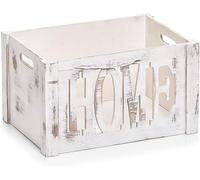 Avilia Scatola Home Organizer per Riviste e Libri - Contenitore per Organizzazione Salotto e Armadi, in Legno, 35x25x20 cm, Bianco