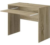 Avilia Scrivania con Ripiano a Scorrimento in Rovere da Studio | Scrivania per Ufficio 90x45x74cm