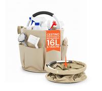 Avilia Secchio Pieghevole Multiuso 16 Litri - Organizer con 6 Tasche Esterne Por