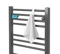 Avilia - Set 10 Ganci Bianchi Appendiabiti Scaldasalviette Universali in Plastica Robusta, Facili da Installare su Mensole e Ante senza Fori, Appenditutto Salvaspazio per Casa Ufficio Bagno e Cucina