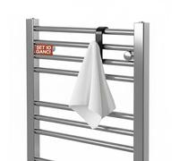 Avilia - Set 10 Ganci Neri Appendiabiti Scaldasalviette Universali in Plastica Robusta, Facili da Installare su Mensole e Ante senza Fori, Appenditutto Salvaspazio per Casa Ufficio Bagno e Cucina