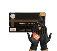 Avilia - Set 100 Guanti Nitrile Neri Monouso Taglia L Senza Talco, Resistenti per Uso Professionale e Domestico, Presa Sicura, Facili da Indossare, Protezione Igienica per Estetica e Pulizie