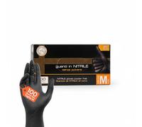 Avilia - Set 100 Guanti Nitrile Neri Monouso Taglia M Senza Talco, Resistenti per Uso Professionale e Domestico, Presa Sicura, Facili da Indossare, Protezione Igienica per Estetica e Pulizie