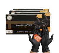 Avilia - Set 1000 Guanti Nitrile Neri Monouso Taglia L Senza Talco, Resistenti per Uso Professionale e Domestico, Presa Sicura, Facili da Indossare, Protezione Igienica per Estetica e Pulizie