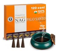 Avilia Set 120 Conetti Incenso Palo Santo - Purifica Ambiente, Stimola Creatività & Favorisce Benessere Mentale - Incenso 100% Ecologico e Vegano - 12 Scatole da 10 Conetti Ciascuna