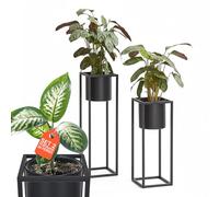 Avilia - Set 2 Vasi per Piante da Interno con Struttura in Ferro, Porta Piante Design Moderno per Casa e Balcone, Base Stabile, Portata 3 Kg, Ideali per Arredare e Valorizzare Ogni Ambiente
