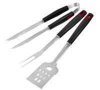 Avilia Set 3 Accessori da Barbecue in Acciaio Inox - Set Composto da Paletta, Forchetta e Pennello per Grigliare Ottimo per Organizzare Grigliare e Feste in Giardino - Ideale Anche Come Idea Regalo