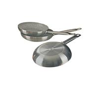 Avilia Set 3 Padelle di diverse Grandezze con Effetto Marmorizzato - Set 3 Padelle Antiaderenti per Friggere e Arrostire senza Olio, in Alluminio, 20/24/28cm