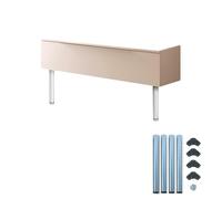 Avilia Set 4 Gambe per Tavolo Regolabili in Acciaio - Kit Piedi per Tavolo e Scrivania Ø60mm, Altezza 830-850mm, Grigio Cromato