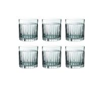 Avilia Set 6 Bicchieri Liquori Ideali per Whisky, Grappa, Amaro, 8.3x8.6cm - in Cristallo 90cl, Resistenti, con Taglio Lineare