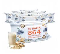 Avilia - Set 864 Salviette Neonato con Trama a Nido d’Ape per Detersione Delicata con Fragranza Latte d’Avena e Riso, Ideali per Cambio Pannolino, Mani e Viso, Uso Quotidiano Sicuro e Morbido