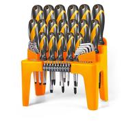 Avilia Set Cacciaviti e Chiavini Esagonali - Kit Attrezzi da Lavoro con 17 Cacciaviti, 16 Chiavini e 10 Inserti, Punta Magnetica, Manici Ergonomici e Astuccio, in Acciaio Cr-V Resistente