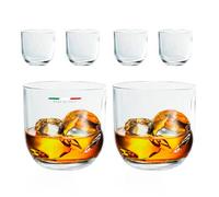 Avilia Set da 6 Bicchieri da Whisky e Acqua 350cc in Cristallo in Luxion®, Design Moderno e Accattivante, Cristalleria 100% Italiana