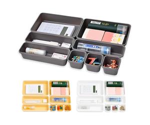 Avilia - Set Organizer Cassetti 8 Pezzi in Polipropilene Resistente per Cucina, Ufficio e Bagno, Design Modulabile per Oggetti di Varie Dimensioni, Facile da Pulire e Salvaspazio