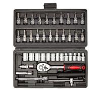 Avilia Set Valigetta Portautensili con Cricchetto Reversibile 39 Pezzi, Ideale per Fai Da Te e Manutenzione - Kit di Attrezzi in Acciaio con 21 Inserti, Bussole e Accessori