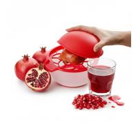 Avilia Spremi Melograno e Sgrana Melograno Manuale 3 in 1, Senza BPA | Pulisci melograno con coperchio in silicone, griglia separachicchi e ciotola antiscivolo per succo e chicchi, bianco e rosso
