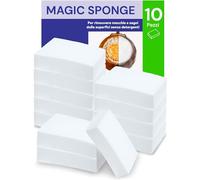 Avilia Spugna Gomma Magica Cancella Macchie, Confezione da 10 Pezzi - Per Rimuovere Macchie - Segni - Germi e Batteri dalle Superfici senza Detergenti