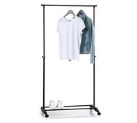 Stender Appendiabiti Doppio con Ruote - Organizzatore Abiti in Metallo, Capacità Totale 14 kg, Facile Trasporto - Ideale per Casa e Campeggio.