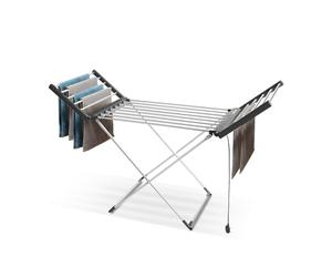 Avilia - Stendino Elettrico Richiudibile Magic Dry XL in Alluminio con 2 Ripiani Riscaldanti, Stendibiancheria Salvaspazio per Casa, Asciugabiancheria Rapido e a Basso Consumo