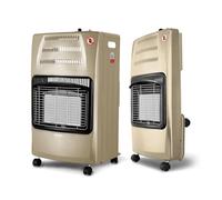 Avilia - Stufa a Gas Richiudibile 4200W con 3 Livelli di Riscaldamento, Accensione Piezoelettrica e Vano Porta-Bombola da 15Kg, Compatta e Facile da Riporre Beige