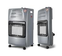 Avilia - Stufa a Gas Richiudibile 4200W con 3 Livelli di Riscaldamento, Accensione Piezoelettrica e Vano Porta-Bombola da 15Kg, Compatta e Facile da Riporre Smoke Grey