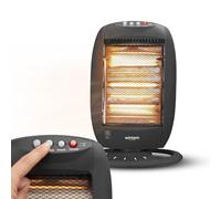 Avilia Stufa Alogena a 3 Elementi Indipendenti 1200W 38x28x55cm con Oscillazione Automatica e Spegnimento di Sicurezza Ideale per Scaldarsi nei Periodi Invernali con Antiribaltamento