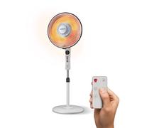 Avilia - Stufa Elettrica a Parabola con Elemento al Carbonio 550/1100W, Timer, Telecomando e Oscillazione per Riscaldamento Casa Rapido e a Basso Consumo Energetico