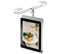 Avilia Supporto Tablet Cucina Acciaio Inox - Ricettario Libro - Design Elegante e Stabile - 24x2x18.5cm