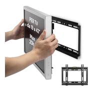 Avilia Supporto TV da Parete Fisso per Schermi 19-42 Pollici - Staffa TV Ultra Resistente 20Kg, Design Salvaspazio per Casa e Ufficio - 26x20x3cm, Facile da Installare e Compatibile VESA