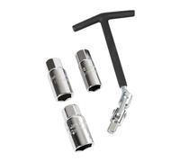 Avilia Svita Candele Snodabile Universale - Chiave Svitacandele con Bussolotti Intercambiabili di 16, 18, 21mm, Lunghezza 15 cm, Manico Antiscivolo