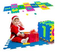 Avilia Tappeto gioco per bambini e Bambine con Numeri - Ideale per Bambini di 1 anno e 2 anni - Ottimo Come Aiuto per i neonati nella Fase di gattonamento - Morbido e Resistente - 50x50 cm