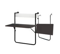 Avilia Tavolino da Caffè Pieghevole - Tavolo da Balcone, Altezza Regolabile, Porta Riviste e Libri, Supporta fino a 20kg, in Metallo, 60x40x56cm, Antracite