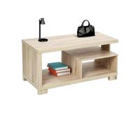 Avilia Tavolino da Salotto a 2 Piani per Soggiorno - Tavolino da Caffè e per TV, in Legno, 80x40x40cm, Beige