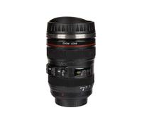 Avilia Tazza Caffè e Tè a Forma di Obiettivo Fotocamera 350ml - Regalo Fotografi, Acciaio, Design Professionale, Nero