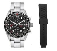 Avion Racing AV1013AA Cronografo da uomo in acciaio con cinturino di ricambio