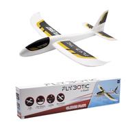 Silverlit- FLYBOTIC-Avion Planeur Gilder Flow Glider-48cm, 70014, Blanco, Negro y Amarillo, Colore Bianco, Nero e Giallo