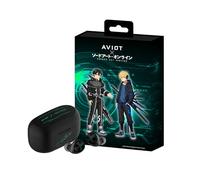 AVIOT Sword Art Online, auricolari wireless con oltre 170 voci speciali, design speciale, cancellazione del rumore ibrida, fino a 60 ore di riproduzione, impermeabile IPX4 (modello TE-D01v-SOB HERO)