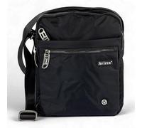 Avirex Borsello Uomo con Tracolla Regolabile, in Poliestere Lavabile, Borsa a Tracolla Uomo con Tasche a Zip, Collezione Bomber BMB04 (Nero)